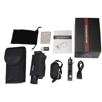 Дигитален монокуляр за нощно виждане с 8x увеличение, инфрачервено виждане, записва снимки и видеоклипове