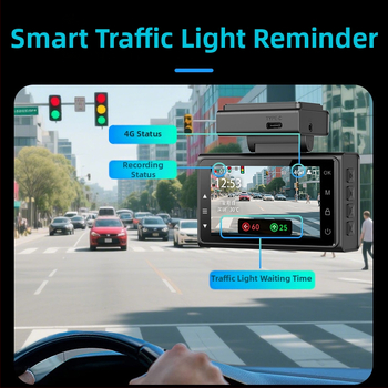 4K автомобилен видеорегистратор с предна и задна двойна камера, 4G дистанционно наблюдение, GPS позициониране, 2160P резолюция