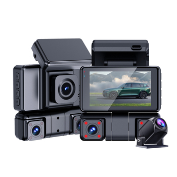 Smart WiFi автомобилен регистратор, 4-канален с четири лещи, предно и задно заснемане, 3,0-инчов екран, 1600P, 170° ъгъл на виждане