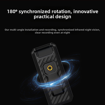 4K HD športová kamera s Wi‑Fi zadným klipom a displejom, infračervené nočné videnie, otočný objektív, 1.5-inch LCD