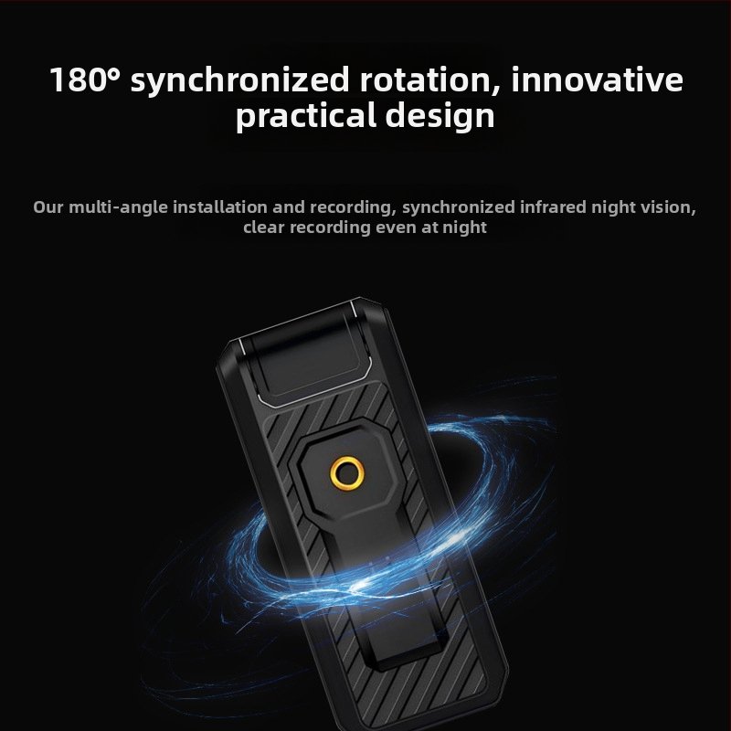 4K HD športová kamera s Wi‑Fi zadným klipom a displejom, infračervené nočné videnie, otočný objektív, 1.5-inch LCD