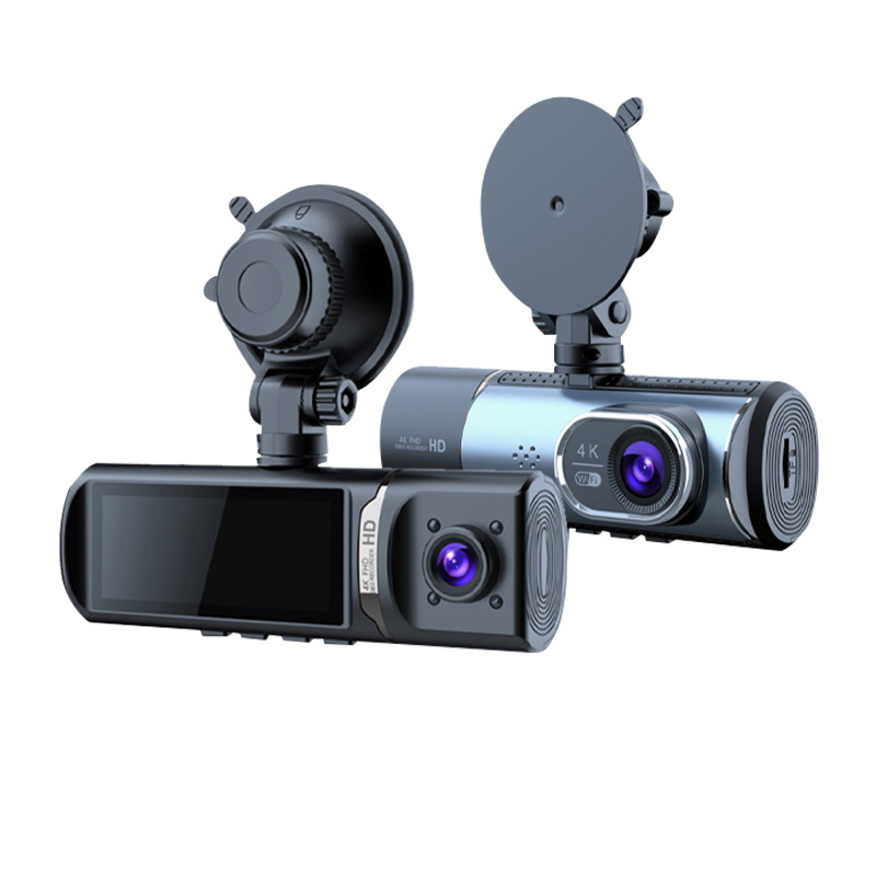 Автомобилен регистратор с нощно виждане и предна и задна двойна камера, 4K+, 170° широк ъгъл, Wi‑Fi