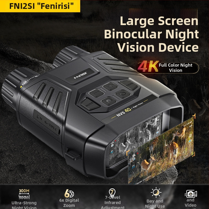 FNIRSI NVS-40 4K infračervené zariadenie na nočné videnie, prenosné pre vonkajšie použitie
