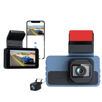 Διπλός καταγραφέας οδήγησης: μπροστινό 4K και πίσω 1080P, νυχτερινή όραση, ADAS, GPS, 128GB TF κάρτα