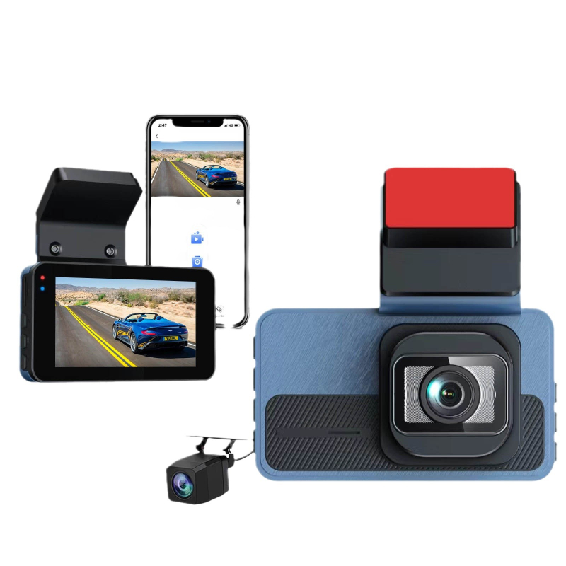 Διπλός καταγραφέας οδήγησης: μπροστινό 4K και πίσω 1080P, νυχτερινή όραση, ADAS, GPS, 128GB TF κάρτα