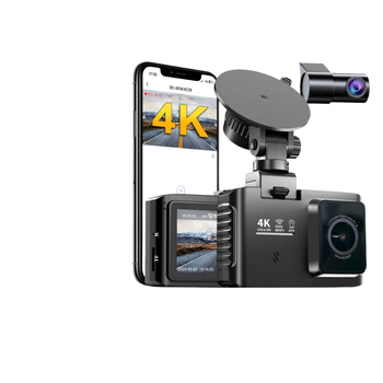 Automobilska kamera s dvostrukim lećama, 4K, 170°, WiFi, nadzor parkiranja