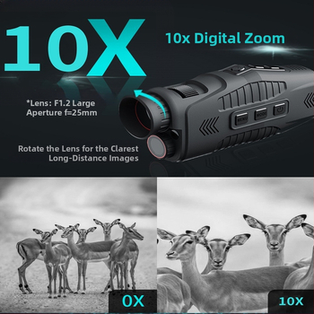 R11 infračervené nočné videnie s laserovým polohovaním, dobíjateľný digitálny ďalekohľad