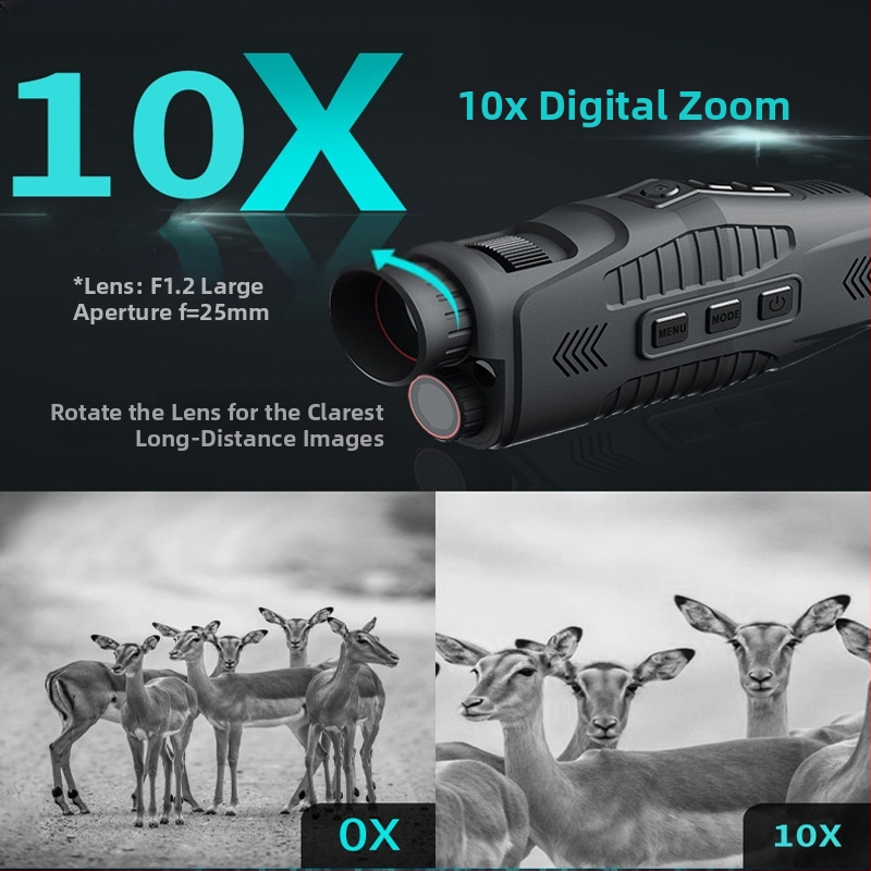 R11 infračervené nočné videnie s laserovým polohovaním, dobíjateľný digitálny ďalekohľad