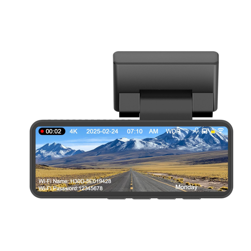 Κάμερα οδήγησης με διπλό φακό εμπρός-πίσω - 4K ανάλυση, Wi-Fi, νυχτερινή όραση, οπτικό πεδίο 170°