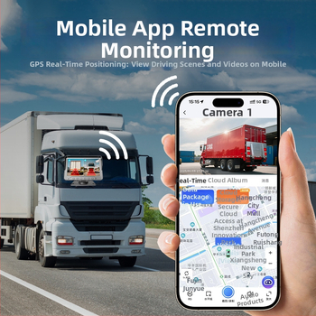 Καταγραφέας οχήματος με μπροστά και πίσω διπλό κανάλι, 1080p, 4G, μνήμη 256GB, 170° ευρυγώνιο οπτικό πεδίο, 7 ιντσών οθόνη