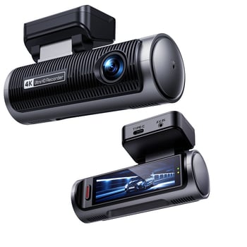 Κάμερα οδήγησης με εμπρός και πίσω διπλό φακό, 4K+4K αστρική νυχτερινή όραση, 150° γωνία θέασης, Wi-Fi και GPS, παρακολούθηση πάρκινγκ