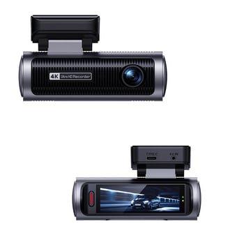 Κάμερα οδήγησης με εμπρός και πίσω διπλό φακό, 4K+4K αστρική νυχτερινή όραση, 150° γωνία θέασης, Wi-Fi και GPS, παρακολούθηση πάρκινγκ