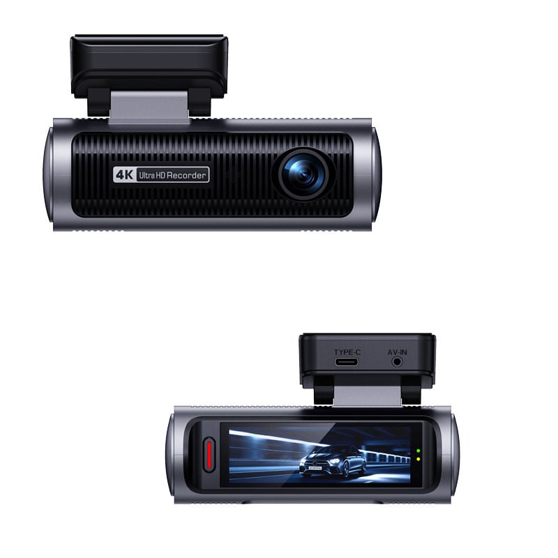Κάμερα οδήγησης με εμπρός και πίσω διπλό φακό, 4K+4K αστρική νυχτερινή όραση, 150° γωνία θέασης, Wi-Fi και GPS, παρακολούθηση πάρκινγκ