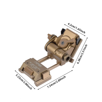 Metalni nosač kacige noćnog vida L4G24 za PVS-15/18/GPNVG18 (zumiranje 1-200x, promjer objektiva 1-50 mm, domet gledanja 1-50 m, težina 270 g, šifra proizvoda F025)