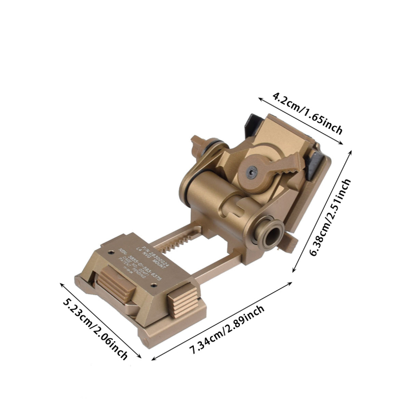 Metalni nosač kacige noćnog vida L4G24 za PVS-15/18/GPNVG18 (zumiranje 1-200x, promjer objektiva 1-50 mm, domet gledanja 1-50 m, težina 270 g, šifra proizvoda F025)