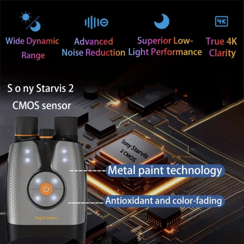 Infracrveno noćno viđenje uređaj s WiFi za vanjsko promatranje ptica, 5x optičko povećanje, 8x digitalno, objektiv 42 mm, domet do 1000 m