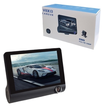 Κάμερα οδήγησης με τρεις φακούς και νυχτερινή όραση, 1080p, 140° ευρυγώνιο πεδίο, οθόνη 4,0 ιντσών
