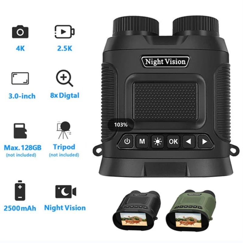 Infracrveni noćni uređaj za promatranje ptica s binokularima, digitalni teleskop, HD fotografije i videa, prijenosno za vanjsku upotrebu, težina 330 g