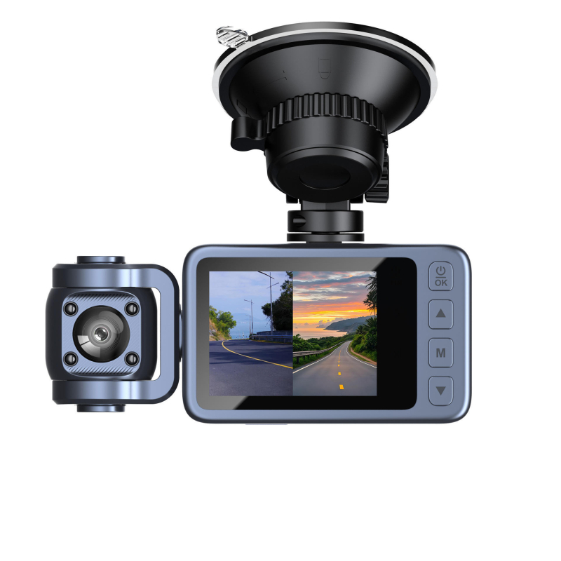 Dash cam 3 καναλιών με ευρυγώνιο φακό 170°, 1440p HD, Wi-Fi, συνεχής καταγραφή