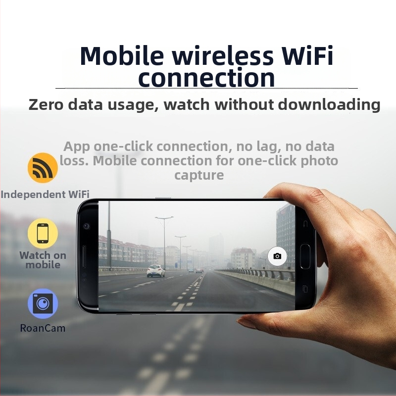 Κάμερα καταγραφής αυτοκινήτου - διπλή καταγραφή εμπρός και πίσω, Wi-Fi, νυχτερινή όραση; 4K+ ανάλυση, 8 MP αισθητήρας