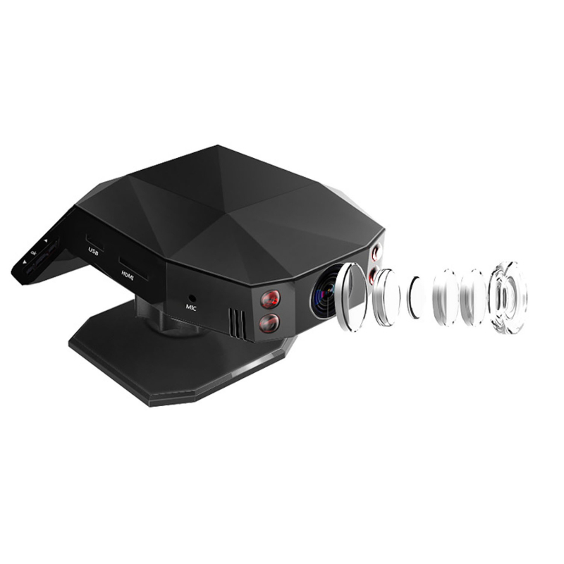 Κάμερα οδήγησης αυτοκινήτου με στήριξη στην κεντρική κονσόλα – βίντεο 1080p, 170° ευρυγώνιος φακός, υποστήριξη TF κάρτας, αποθήκευση 16 ωρών, 30 fps