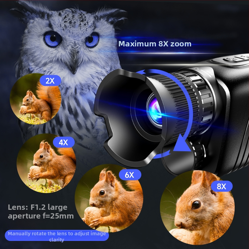 Nočný videný monokulár pre vonkajšie použitie s viditeľným infračerveným zobrazením a digitálnym režimom deň-noc | Značka: Neutral | Import: Nie | Oprávnená súkromná značka: Áno