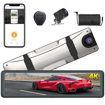 Κάμερα οδήγησης αυτοκινήτου με τρεις φακούς, WiFi, 4K νυχτερινή απεικόνιση, γωνία θέασης 170°, 12MP