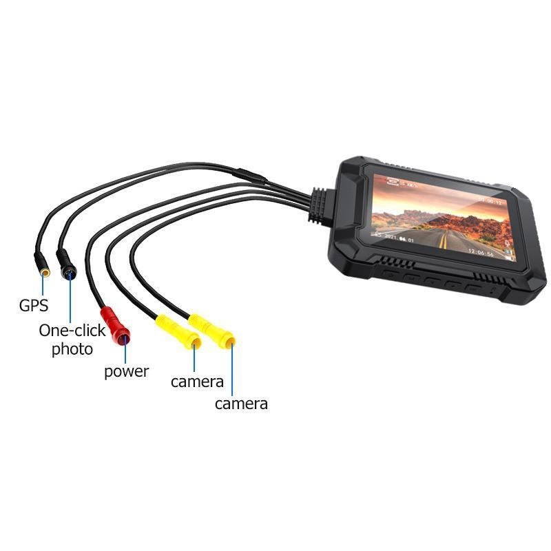 Βιντεοκαταγραφέας μοτοσικλέτας MT2A – 1080p, 150°, διπλή κάμερα, Loop Video, εγκατάσταση μπροστά και πίσω