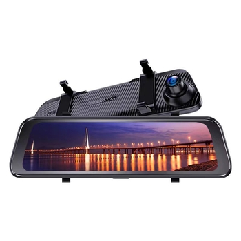 Dash cam αυτοκινήτου 10 ιντσών με εμπρός και πίσω καταγραφή, οθόνη αφής, 1080p, γωνία προβολής 170°, φακός F2.0