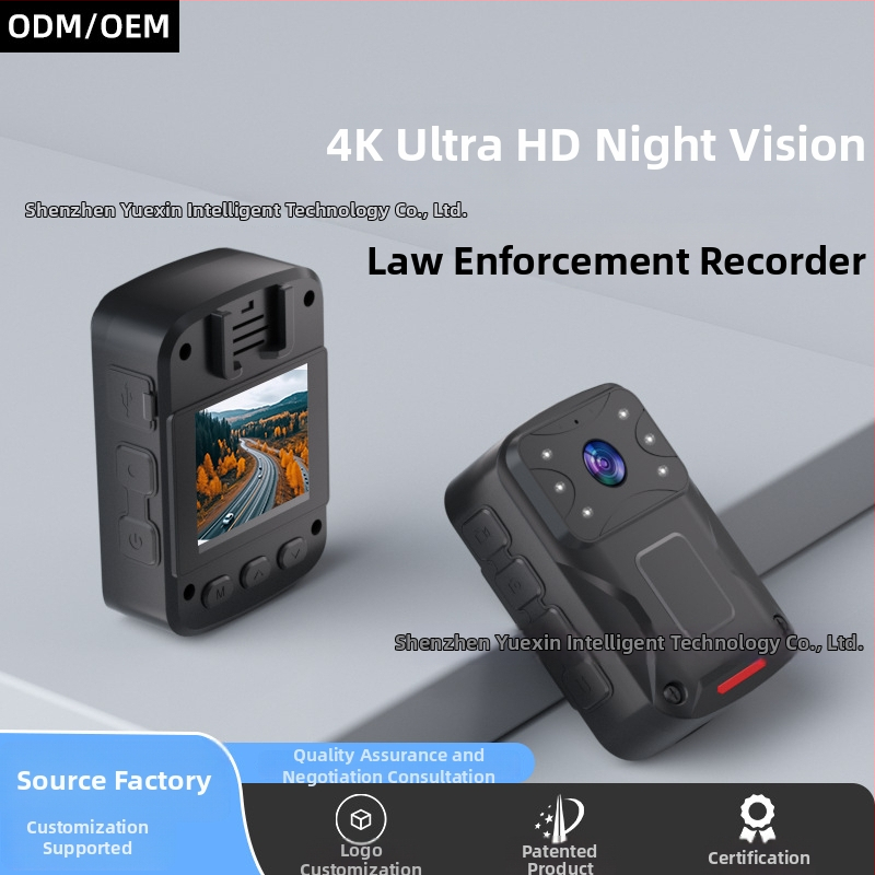 Κάμερα φορετή στο στήθος για καταγραφή εργασίας με νυχτερινή όραση, 8x οπτικό zoom, CMOS αισθητήρας, LCD 2.0, στερεοφωνικό μικρόφωνο