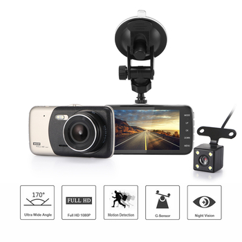 Auto kamera s dvostrukim snimanjem prednje i stražnje strane, 1080p, 140° široki kut, noćni vid