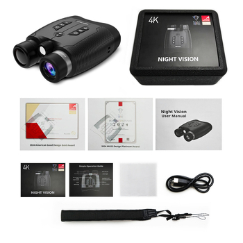 Uređaj za noćni vid infracrveni s 4K videom, 21x i više uvećanje, 25 mm objektiv, domet 600 m, težina 498 g (21x+, 25 mm, 600 m, 4K video, 498 g)