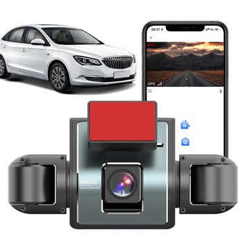 Automobilska kamera s četiri objektiva, 1080p, infracrveno noćno snimanje, WiFi i ciklično snimanje