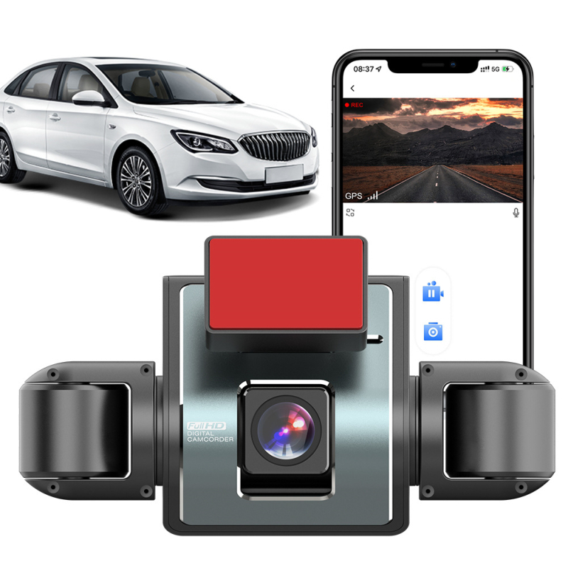 Automobilska kamera s četiri objektiva, 1080p, infracrveno noćno snimanje, WiFi i ciklično snimanje