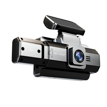 A88 360° rotirajući automobilni DVR s noćnim vidom, dvostruka leća prednja i unutarnja, 1080p, 3-inčni ekran, nadzor parkiranja