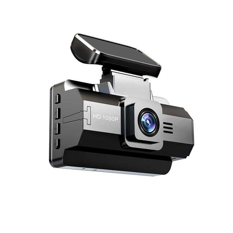 A88 360° rotirajući automobilni DVR s noćnim vidom, dvostruka leća prednja i unutarnja, 1080p, 3-inčni ekran, nadzor parkiranja