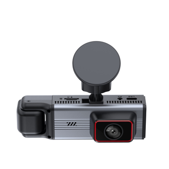 3‑lenska 360° dash cam s infracrvenim noćnim vidom, dodatnim osvjetljenjem i 1080p stražnjim prikazom