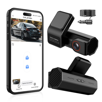 Dashcam s jednim objektivom za prednje staklo automobila, 1080p, 140° kut gledanja, Wi‑Fi