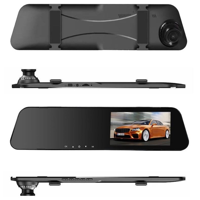 Dvostruka automobilska kamera s dodirnim zaslonom, prednje i stražnje snimanje, 1080p, 170° kut gledanja, Wi-Fi