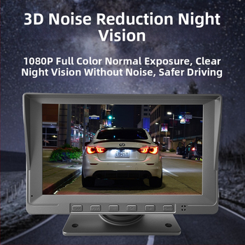 Camera pentru camion, înregistrare față-spate, 360°, ecran 7 inch, 1080p, 256GB memorie