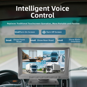 Camera pentru camion, înregistrare față-spate, 360°, ecran 7 inch, 1080p, 256GB memorie