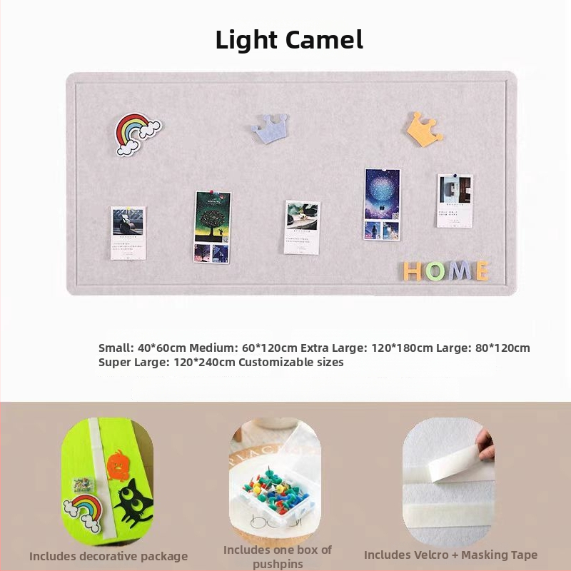 Prispôsobená filcová tabuľa na stenu – Xiao jia, polyesterové vlákno, moderný štýl, rytina