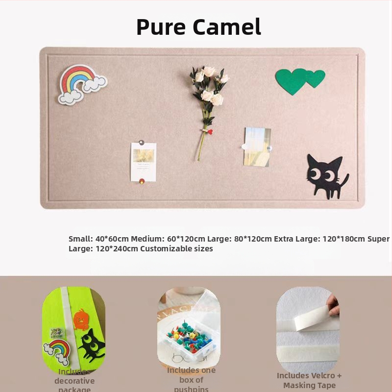 Prispôsobená filcová tabuľa na stenu – Xiao jia, polyesterové vlákno, moderný štýl, rytina