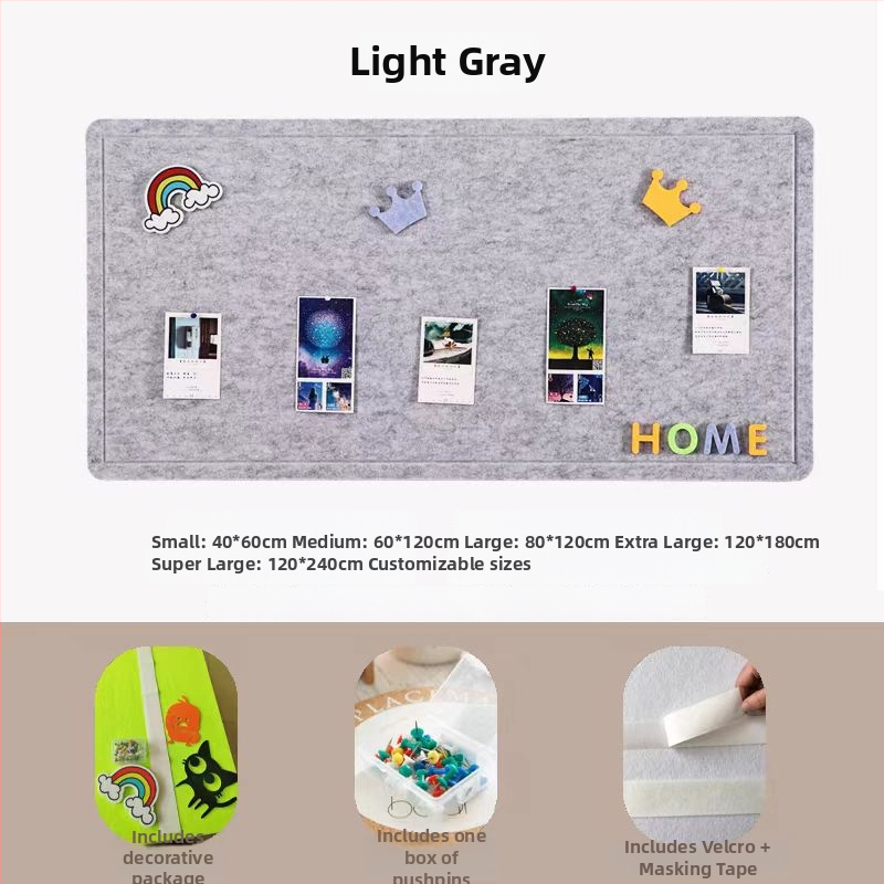 Prispôsobená filcová tabuľa na stenu – Xiao jia, polyesterové vlákno, moderný štýl, rytina