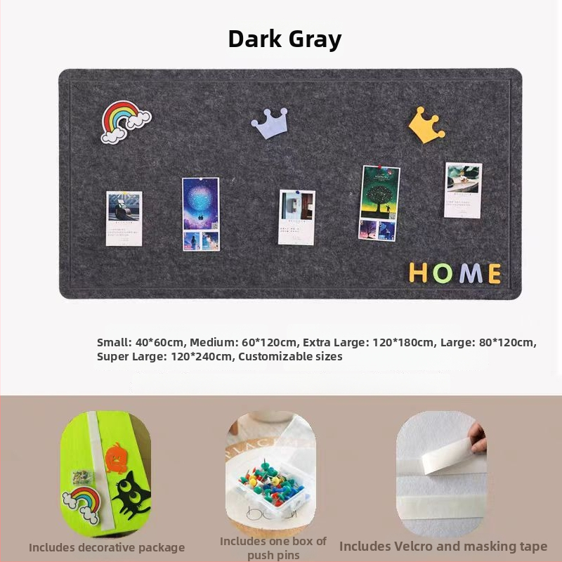 Prispôsobená filcová tabuľa na stenu – Xiao jia, polyesterové vlákno, moderný štýl, rytina