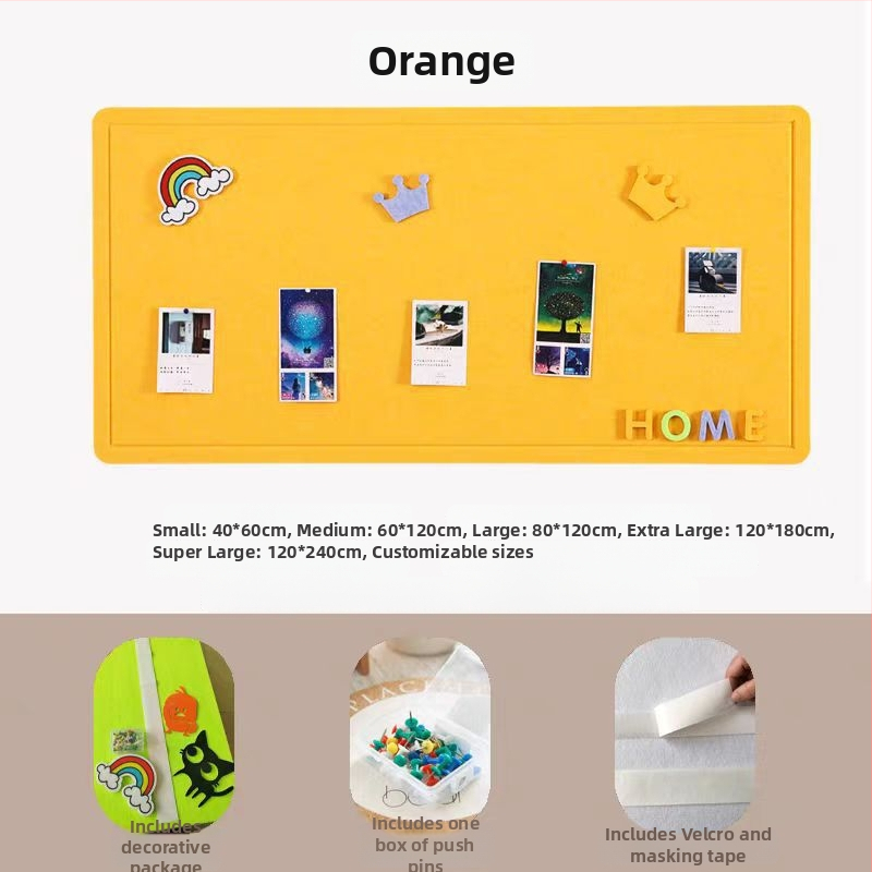 Prispôsobená filcová tabuľa na stenu – Xiao jia, polyesterové vlákno, moderný štýl, rytina