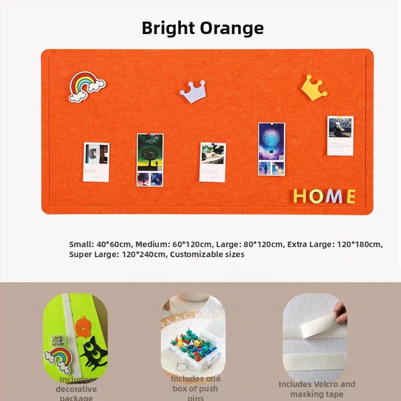 Prispôsobená filcová tabuľa na stenu – Xiao jia, polyesterové vlákno, moderný štýl, rytina