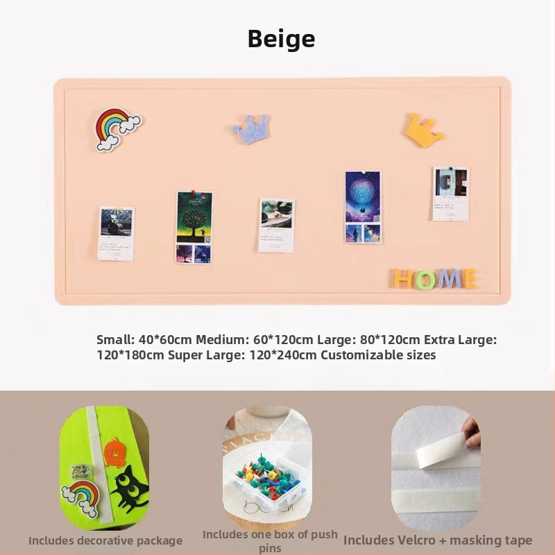 Prispôsobená filcová tabuľa na stenu – Xiao jia, polyesterové vlákno, moderný štýl, rytina