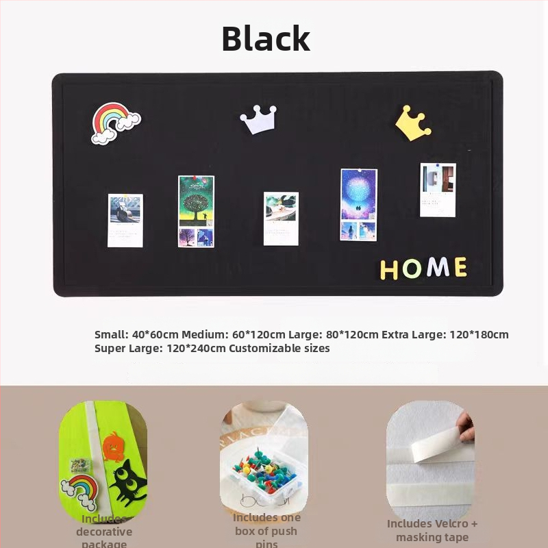 Prispôsobená filcová tabuľa na stenu – Xiao jia, polyesterové vlákno, moderný štýl, rytina