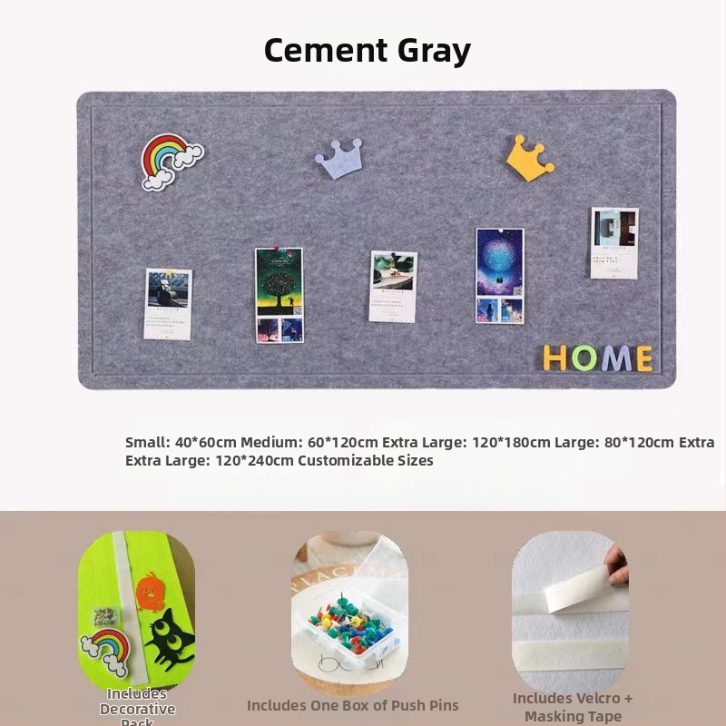 Prispôsobená filcová tabuľa na stenu – Xiao jia, polyesterové vlákno, moderný štýl, rytina